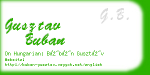 gusztav buban business card